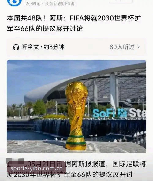 2030世界杯扩军至66队完整指南：中国男足的机会与亿博体育赛事直播体验